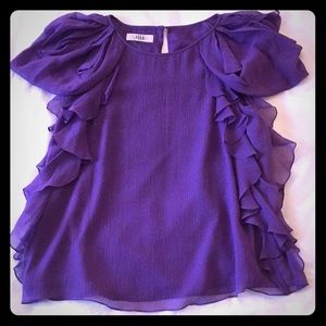 Tibi NY silk ruffled top